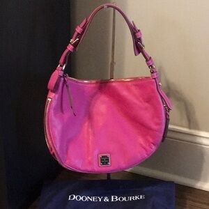 Dooney & Bourke Pink Leather Hobo Bag